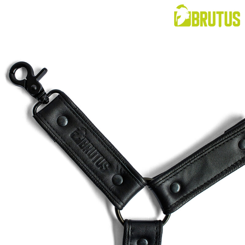 BRUTUS Leather Leg Harness Black-Black - Afbeelding 5