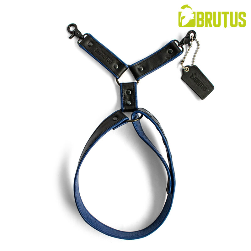 BRUTUS Leather Leg Harness Black-Blue - Afbeelding 9