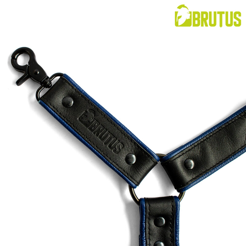 BRUTUS Leather Leg Harness Black-Blue - Afbeelding 8