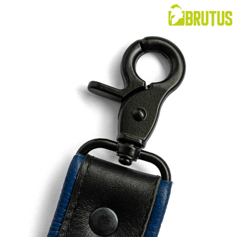 BRUTUS Leather Leg Harness Black-Blue - Afbeelding 5
