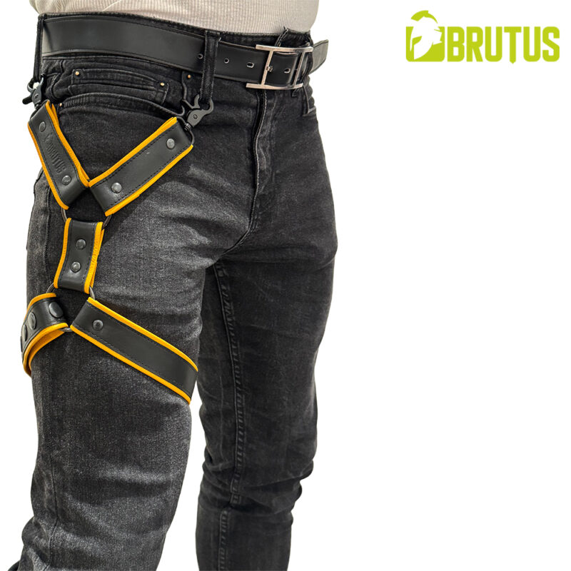 leg harness black and yellow
