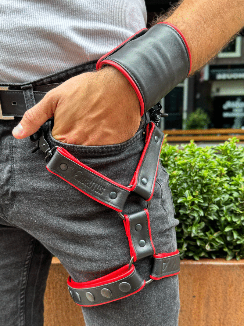 665 Wristwallet Zip Black Red - Afbeelding 7