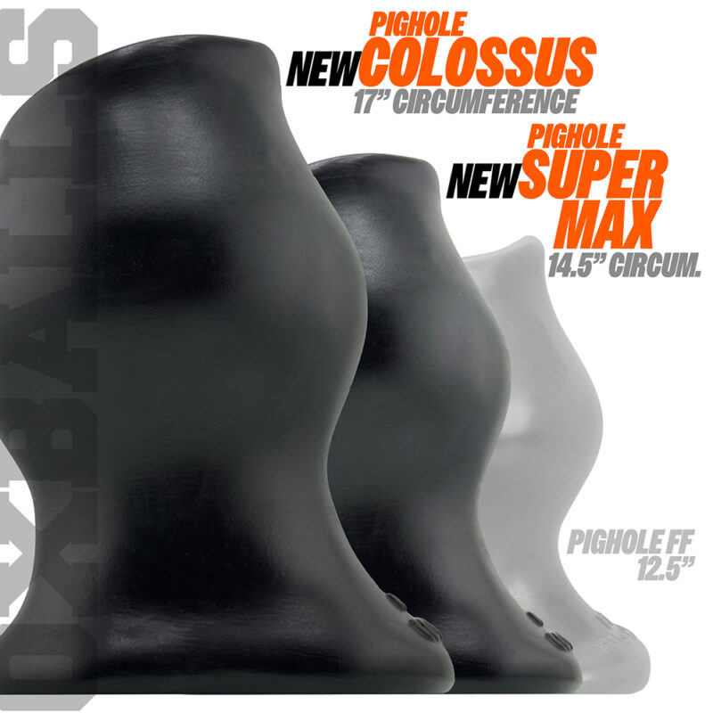 [SIL] COLOSSUS Pighole Tunnel Plug XXXXL Black - Afbeelding 3