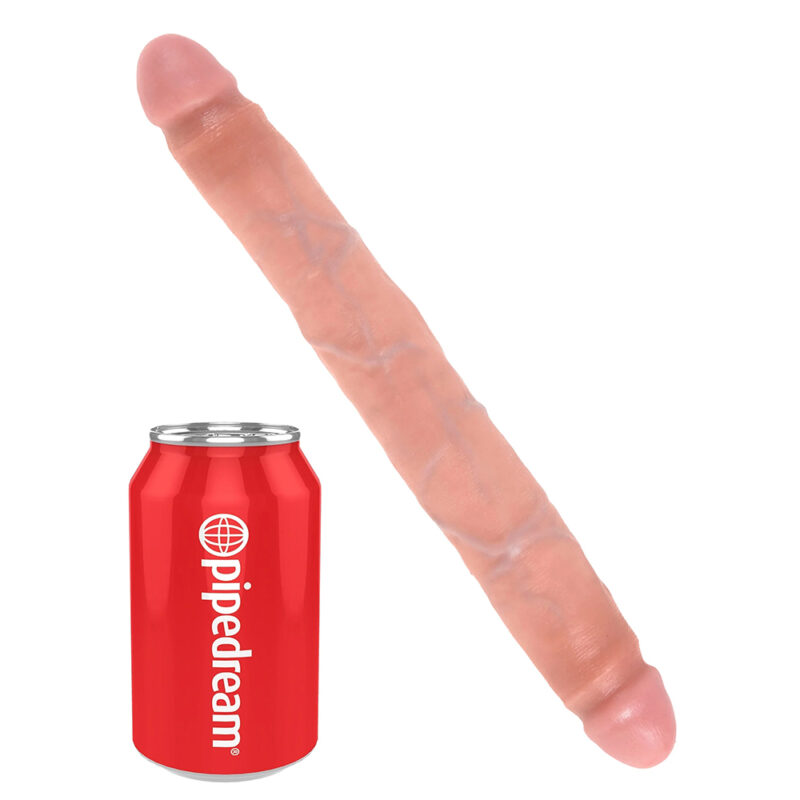 King Cock 12 Inch Slim Double Dildo (30,5 cm) - Light - Afbeelding 3