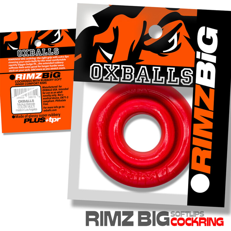 Oxballs RIMZ BIG Softlips Cockring Red - Afbeelding 5