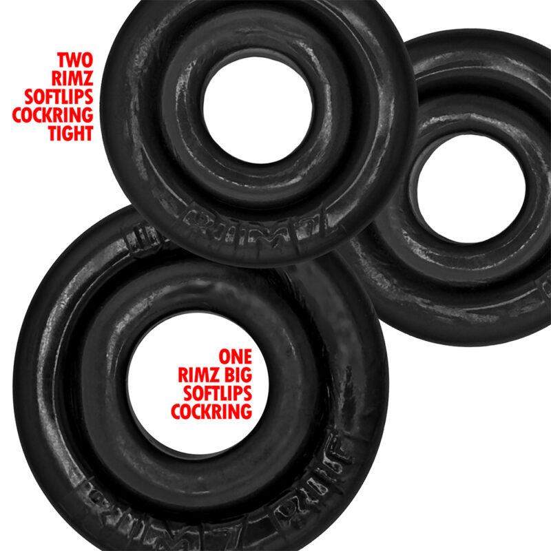 Oxballs RIMRINGZ Multi Size 3-Pack Cockrings Black - Afbeelding 4