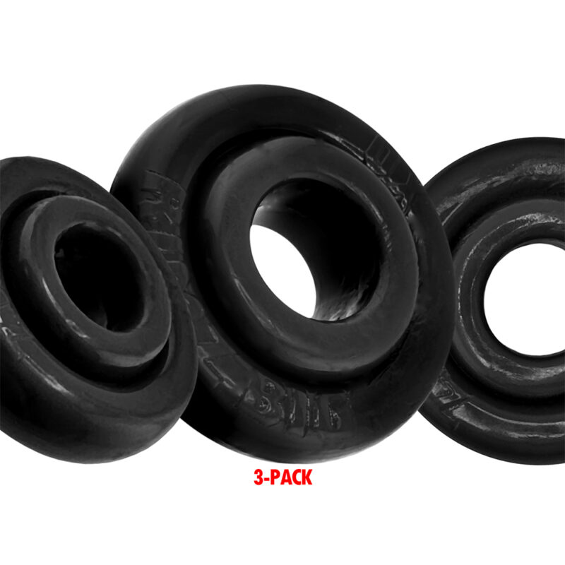 Oxballs RIMRINGZ Multi Size 3-Pack Cockrings Black - Afbeelding 3