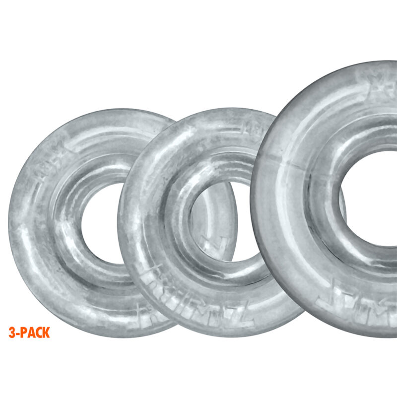 Oxballs RIMRINGZ Multi Size 3-Pack Cockrings Clear - Afbeelding 3