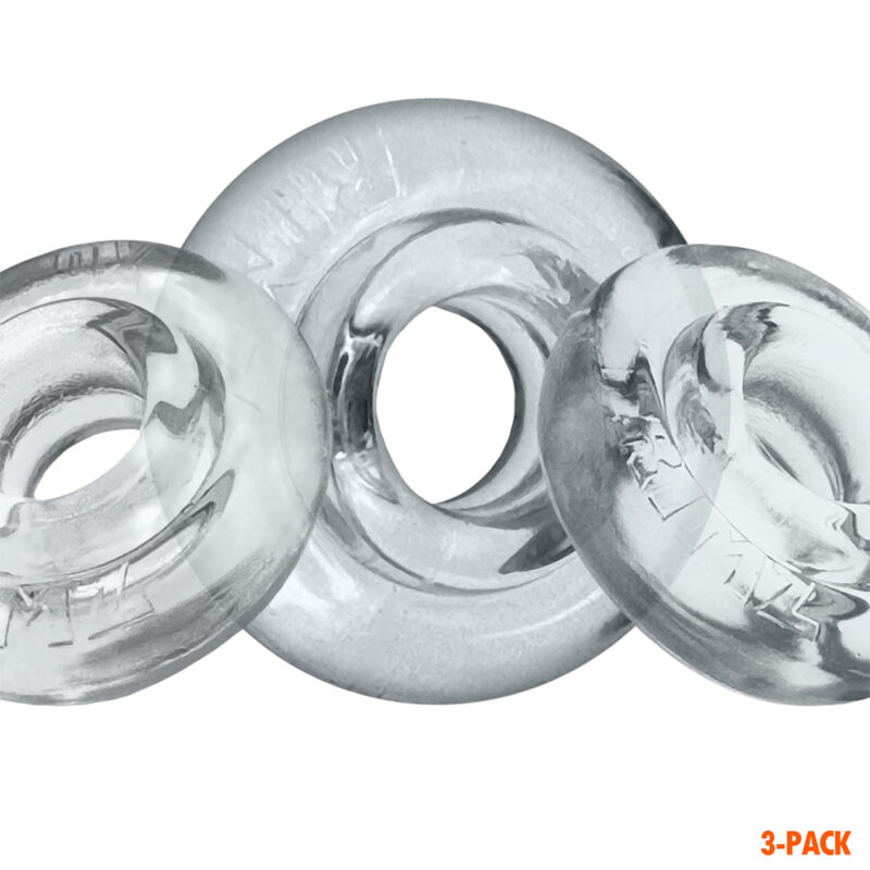 Oxballs RIMRINGZ Multi Size 3-Pack Cockrings Clear - Afbeelding 2