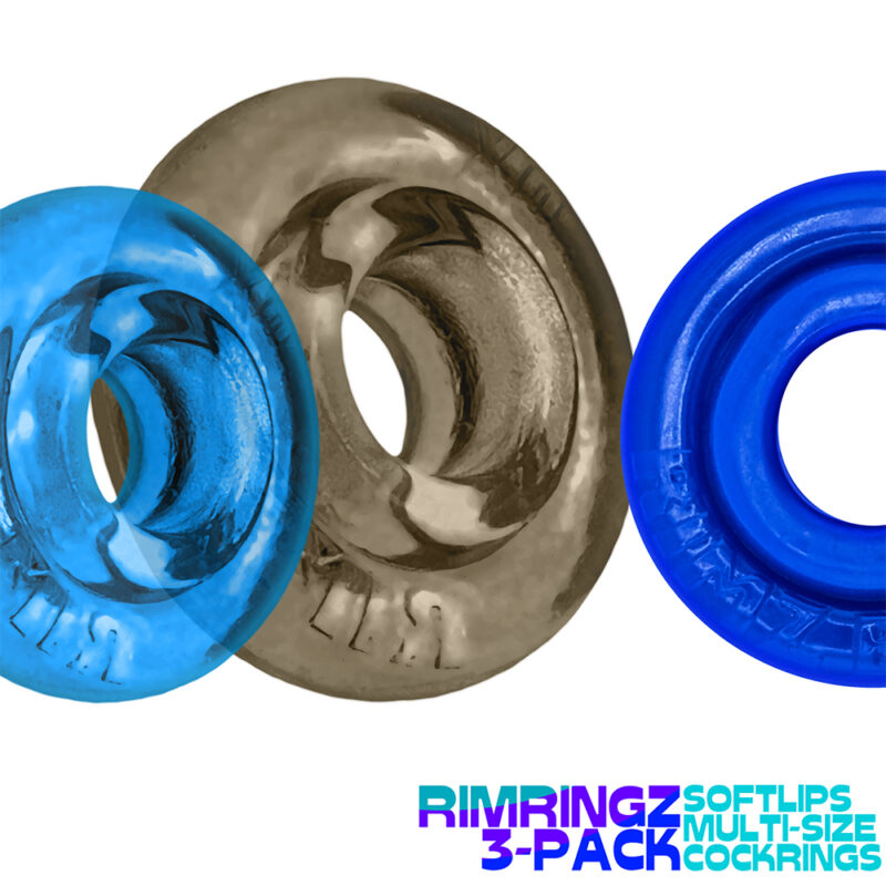 Oxballs RIMRINGZ Multi Size 3-Pack Cockrings Cool Blues - Afbeelding 4