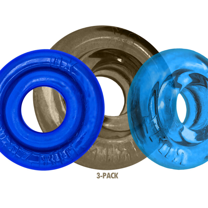 Oxballs RIMRINGZ Multi Size 3-Pack Cockrings Cool Blues - Afbeelding 2