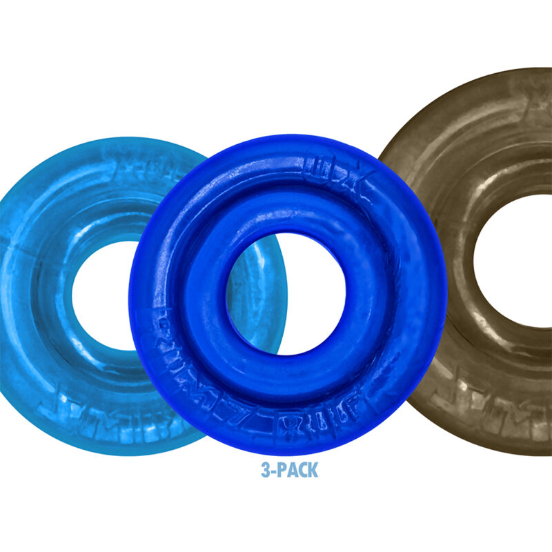 Oxballs RIMRINGZ Multi Size 3-Pack Cockrings Cool Blues - Afbeelding 3