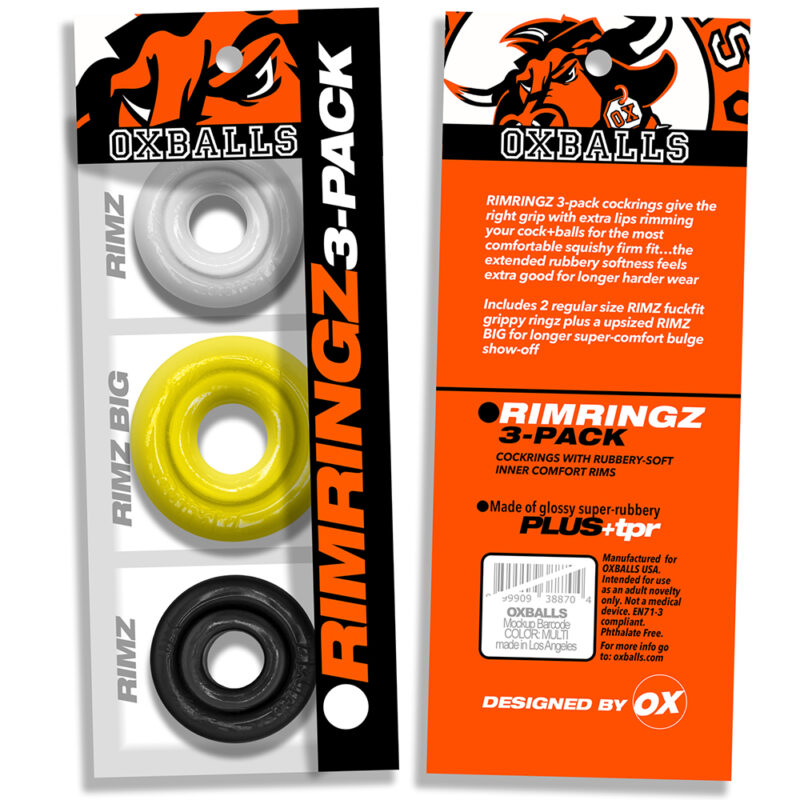 Oxballs RIMRINGZ Multi Size 3-Pack Cockrings Shockwave - Afbeelding 5