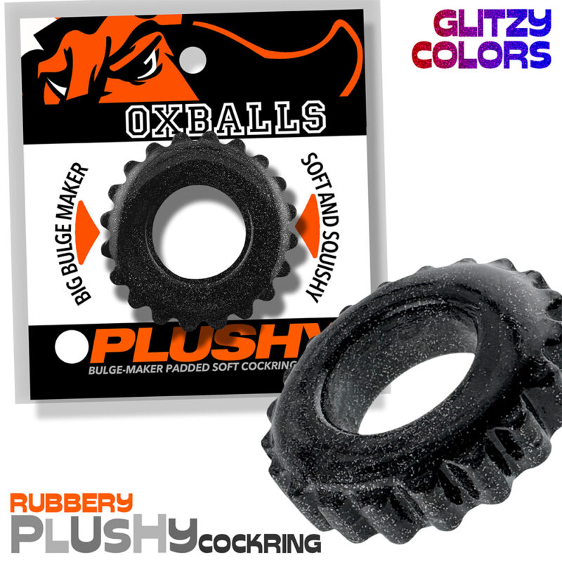 Oxballs PLUSHY Cockring Black Mica - Afbeelding 6