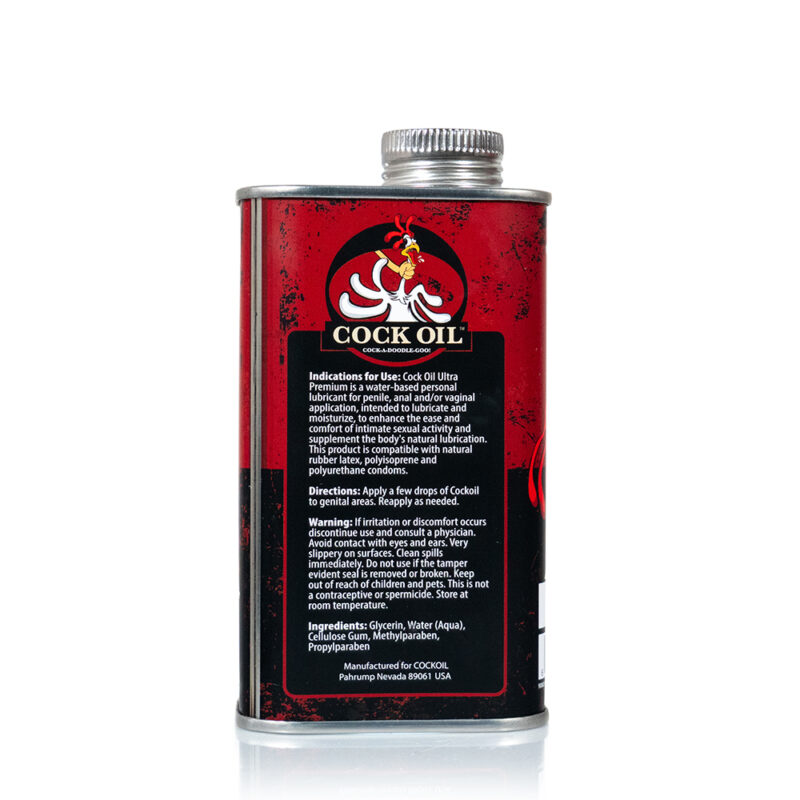 COCK OIL Water Based Lubricant Metal Can 9 oz / 266 ml - Afbeelding 2