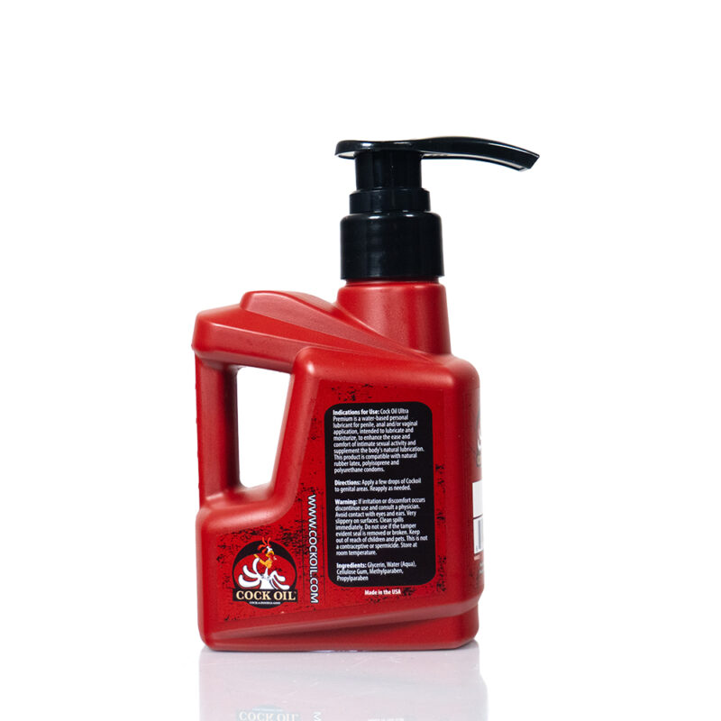 COCK OIL Water Based Lubricant Plastic Bottle w. Pump 10 oz - Afbeelding 3