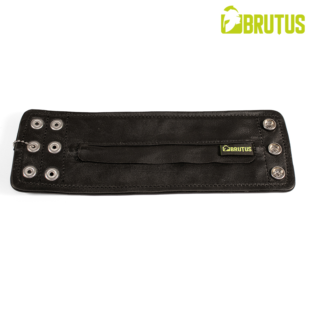 BRUTUS Leather Wristwallet Zip Black/Black - Afbeelding 4