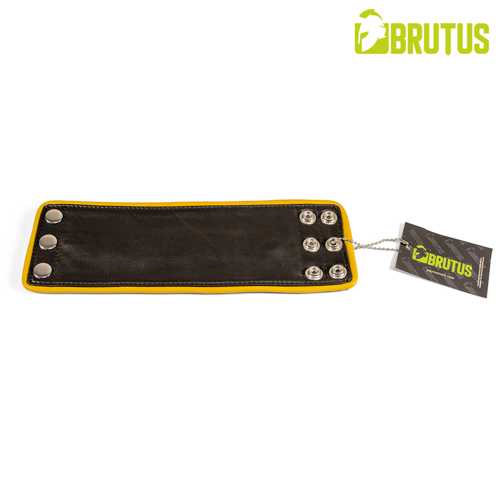 BRUTUS Leather Wristwallet Zip Black/Yellow - Afbeelding 4