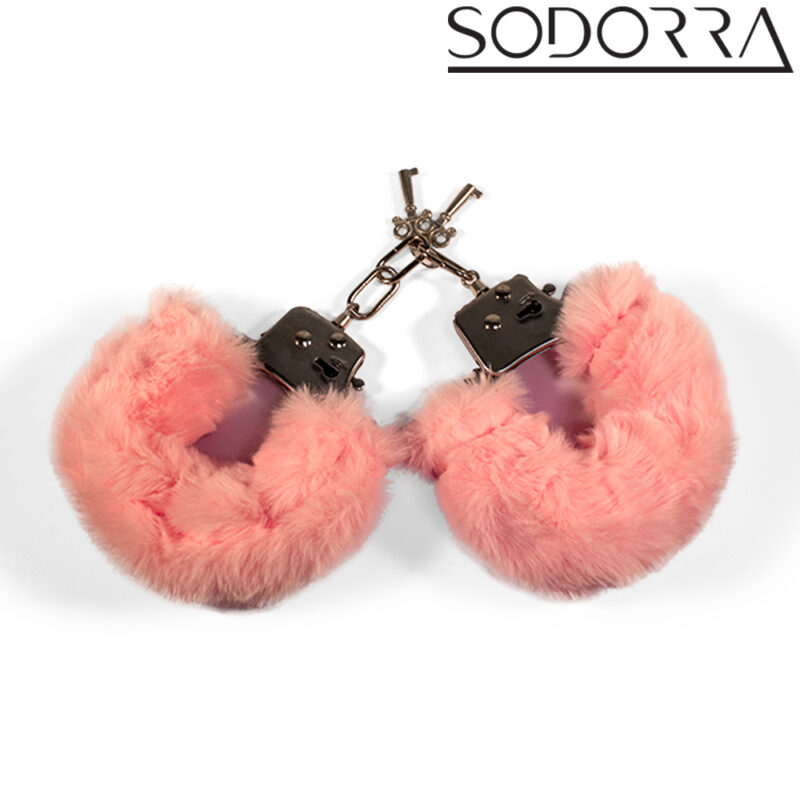 pink fluffy cuffs